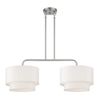 Manorwood Two Light Linear Chandelier in Brushed Nickel (107|5030291)