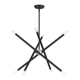 Soho Eight Light Chandelier in Black (107|4700504)