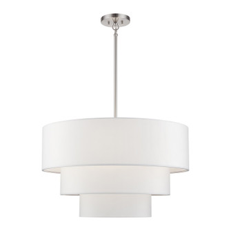 Manorwood Five Light Pendant Chandelier in Brushed Nickel (107|4108791)