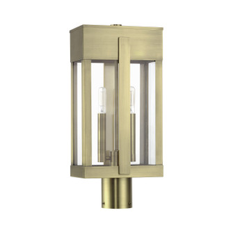 Berksford Two Light Outdoor Post Top Lantern in Antique Brass (107|2896401)