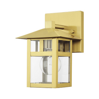 Crestlake One Light Outdoor Wall Lantern in Satin Gold (107|2132132)