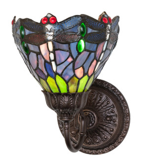 Tiffany Hanginghead Dragonfly One Light Wall Sconce in Mahogany Bronze (57|275644)