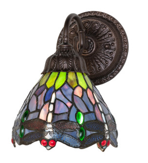 Tiffany Hanginghead Dragonfly One Light Wall Sconce in Mahogany Bronze (57|274150)