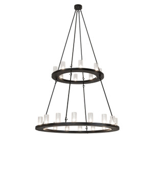 Loxley 24 Light Chandelier in Textured Black (57|270813)
