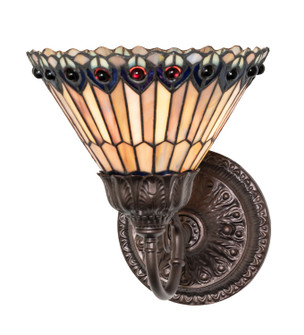 Tiffany Jeweled Peacock One Light Wall Sconce in Mahogany Bronze (57|245430)