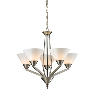 Tribecca Five Light Chandelier in Brushed Nickel (45|2455CH20)