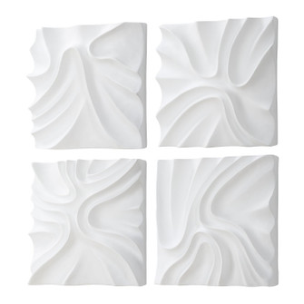 Snowdrift Wall Decor, S/4 in White (52|04368)