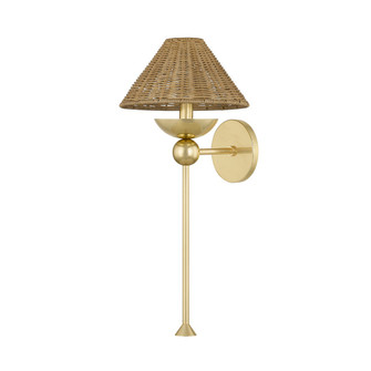 Perilla One Light Wall Sconce in Aged Brass (428|H968101AGB)