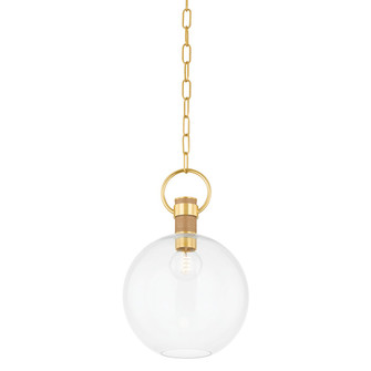 Catrine One Light Pendant in Aged Brass (428|H933701SAGB)