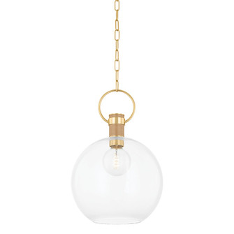 Catrine One Light Pendant in Aged Brass (428|H933701LAGB)