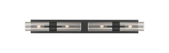 Downtown Urban Four Light Bath Vanity in Matte Black (405|617S4WBKG6178SM)