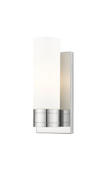 Downtown Urban One Light Wall Sconce in Polished Chrome (405|6171WPCG6178WH)