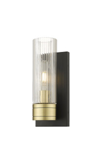 Downtown Urban One Light Wall Sconce in Black Antique Brass (405|6171WBABG6178SCL)