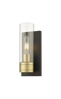 Downtown Urban One Light Wall Sconce in Black Antique Brass (405|6171WBABG6178CL)