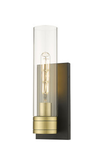 Downtown Urban One Light Wall Sconce in Black Antique Brass (405|6171WBABG61711CL)