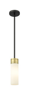 Downtown Urban One Light Mini Pendant in Black Antique Brass (405|6171SBABG6178WH)