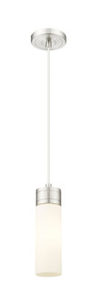 Downtown Urban One Light Mini Pendant in Satin Nickel (405|6171PSNG6178WH)