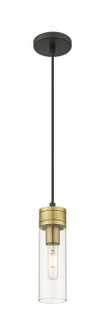 Downtown Urban One Light Mini Pendant in Black Antique Brass (405|6171PBABG6178CL)