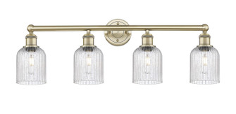 Edison Four Light Bath Vanity in Antique Brass (405|6164WABG5595SDY)