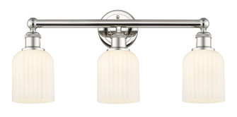 Edison Three Light Bath Vanity in Polished Nickel (405|6163WPNG5595GWH)