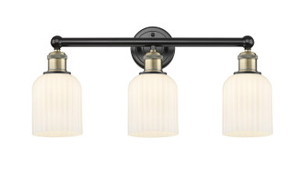 Edison Three Light Bath Vanity in Black Antique Brass (405|6163WBABG5595GWH)