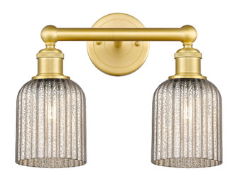 Edison Two Light Bath Vanity in Satin Gold (405|6162WSGG5595ME)