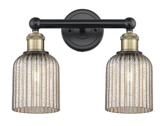 Edison Two Light Bath Vanity in Black Antique Brass (405|6162WBABG5595ME)