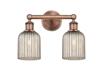 Edison Two Light Bath Vanity in Antique Copper (405|6162WACG5595ME)