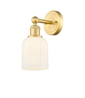 Edison One Light Wall Sconce in Satin Gold (405|6161WSGG5595GWH)