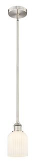 Edison One Light Mini Pendant in Brushed Satin Nickel (405|6161SSNG5595GWH)
