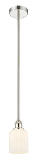Edison One Light Mini Pendant in Polished Nickel (405|6161SPNG5595GWH)