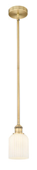Edison One Light Mini Pendant in Brushed Brass (405|6161SBBG5595GWH)