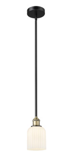 Edison One Light Mini Pendant in Black Antique Brass (405|6161SBABG5595GWH)