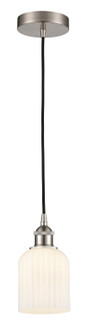 Edison One Light Mini Pendant in Brushed Satin Nickel (405|6161PSNG5595GWH)