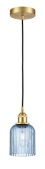 Edison One Light Mini Pendant in Satin Gold (405|6161PSGG5595BL)