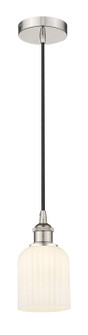 Edison One Light Mini Pendant in Polished Nickel (405|6161PPNG5595GWH)