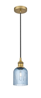 Edison One Light Mini Pendant in Brushed Brass (405|6161PBBG5595BL)