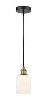 Edison One Light Mini Pendant in Black Antique Brass (405|6161PBABG5595GWH)