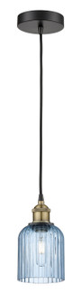 Edison One Light Mini Pendant in Black Antique Brass (405|6161PBABG5595BL)