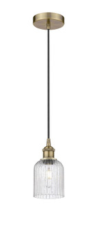 Edison One Light Mini Pendant in Antique Brass (405|6161PABG5595SDY)