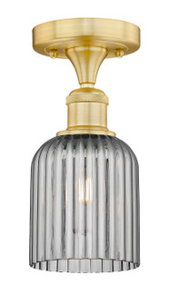 Edison One Light Semi-Flush Mount in Satin Gold (405|6161FSGG5595SM)