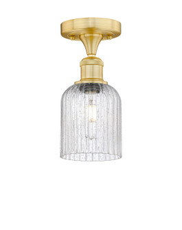 Edison One Light Semi-Flush Mount in Satin Gold (405|6161FSGG5595SDY)