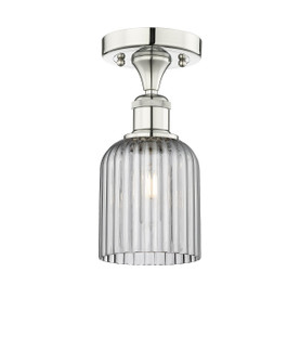 Edison One Light Semi-Flush Mount in Polished Nickel (405|6161FPNG5595SM)