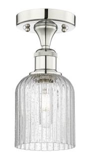 Edison One Light Semi-Flush Mount in Polished Nickel (405|6161FPNG5595SDY)