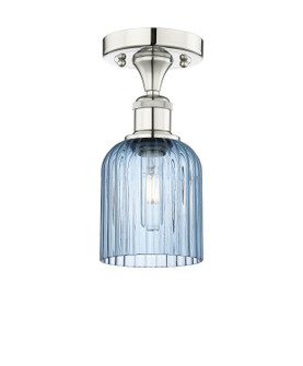 Edison One Light Semi-Flush Mount in Polished Nickel (405|6161FPNG5595BL)