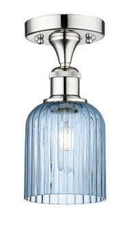 Edison One Light Semi-Flush Mount in Polished Chrome (405|6161FPCG5595BL)