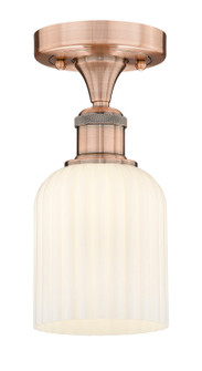 Edison One Light Semi-Flush Mount in Antique Copper (405|6161FACG5595GWH)