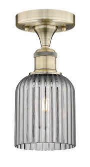 Edison One Light Semi-Flush Mount in Antique Brass (405|6161FABG5595SM)