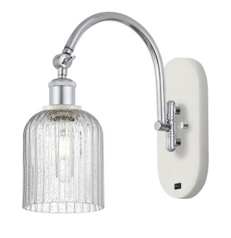 Ballston One Light Wall Sconce in White Polished Chrome (405|5181WWPCG5595SDY)
