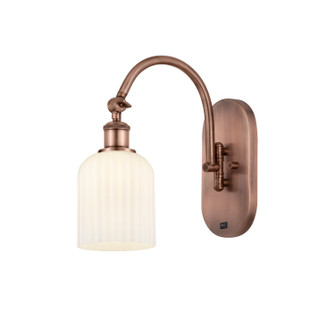 Ballston One Light Wall Sconce in Antique Copper (405|5181WACG5595GWH)